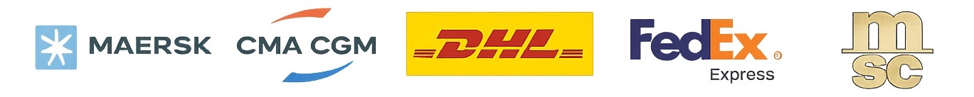 Logos partenaires logistiques internationaux